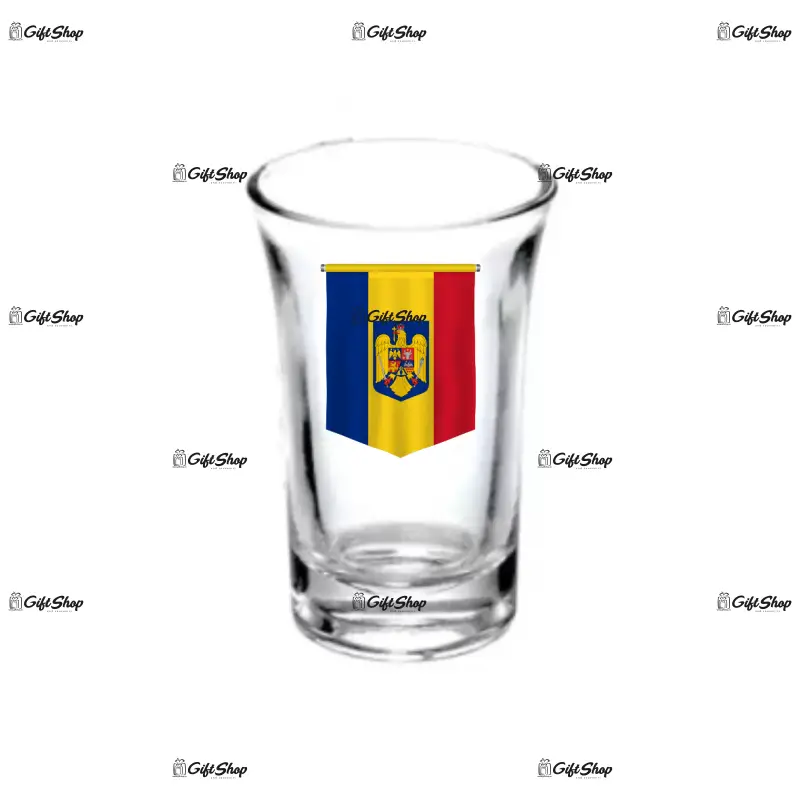 Fanion romania, set 6 pahare shout, model 46bs